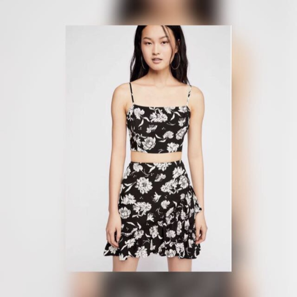 Free People I’ve Got A Feeling Floral Set Black L